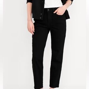 Old navy black high waisted OG straight black jeans size 10 tall